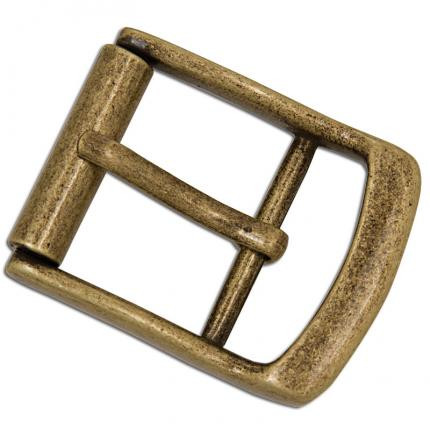 Boucle DOUBLE  et à rouleau - LAITON VIEILLI - SANS NICKEL - 38 mm