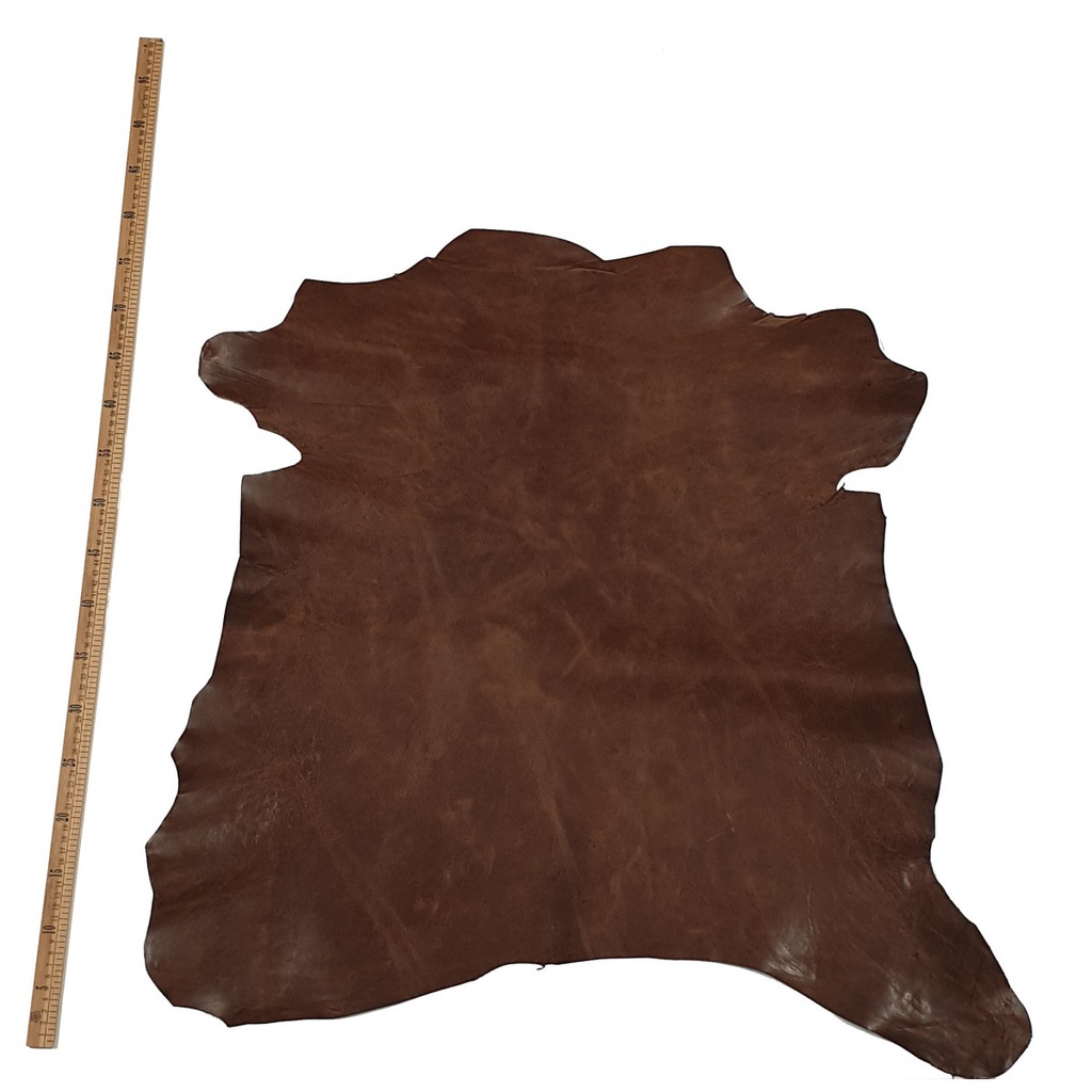 Chèvre Lisse Vintage Marron  - Épaisseur 1 - 1,4 mm
