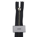 Fermeture Glissière Gris - Simple Curseur -  Métal - Simple Curseur -  5mm