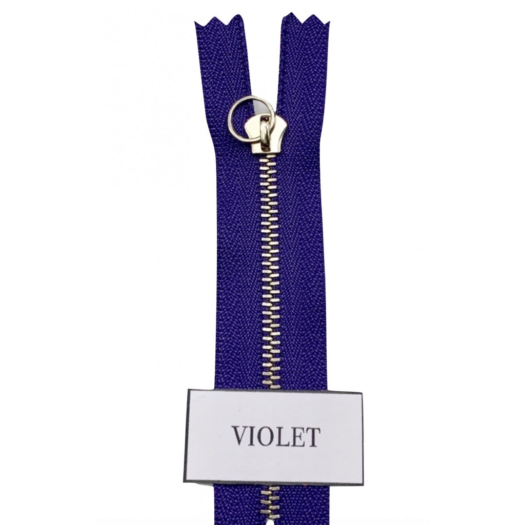 Fermeture Glissière Violet - Simple Curseur -  Métal - Simple Curseur -  5mm