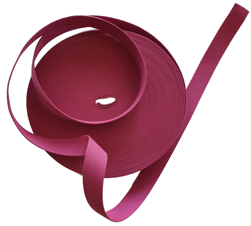 Sangle Polyester - Fushia - Fibre 30 mm x 1 Mètre