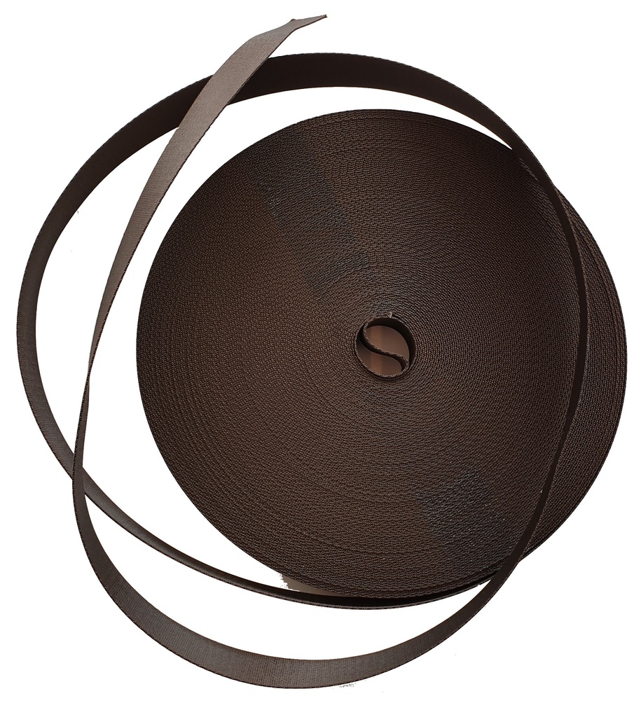 Sangle Nylon - Marron Foncé - Fibre 30 mm x 1 Mètre