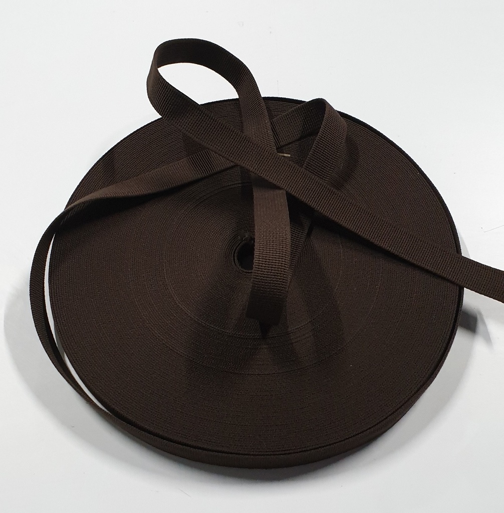 Sangle Polyester - Marron foncé - Fibre 25 mm x 1 Mètre