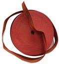 Sangle Polyester - Rouge et Beige - Fibre 40 mm x 1 Mètre