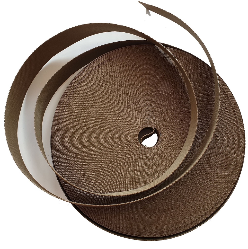 Sangle Nylon - Brun beige- Fibre 35 mm x 1 Mètre