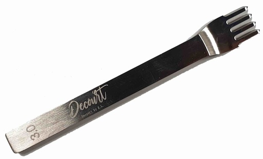 [OUTGRIFDIAMONDEC4DEN3] Griffe à Frapper Diamant " Decourt by KEVIN LEE "  - N°9 - 3 mm - 4 Dents