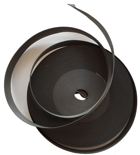 Sangle Nylon - Gris - Fibre 30 mm X 1 Mètre
