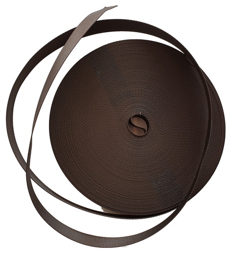 Sangle Nylon - Marron Foncé - Fibre 30 mm x 1 Mètre